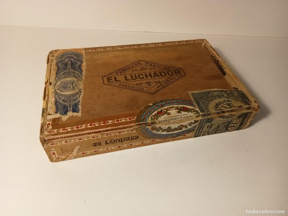 Cajas de Puros: EL LUCHADOR - HABANA - CUBA- 25 LONDRES - CAJA DE PUROS VAC&Iacute;A