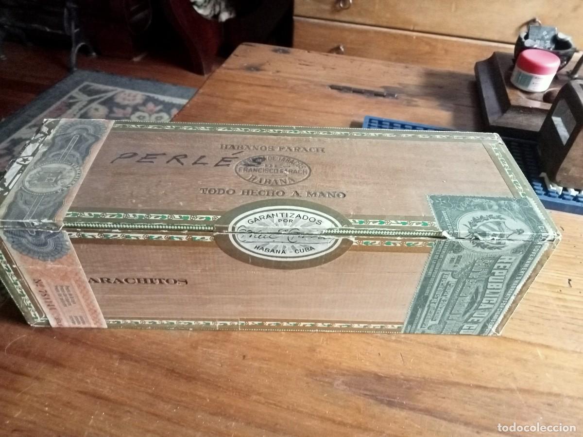 Cajas de Puros: caja vac&iacute;a de habanos farach la habana cuba flarachitos flor fina