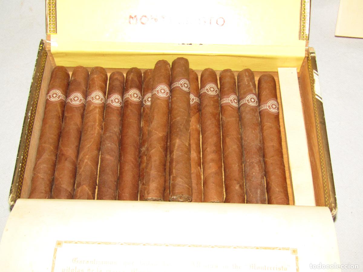 Cajas de Puros: Caja Abierta con 14 Cigarros Puros MONTECRISTO N&ordm; 4 Habana - Cuba
