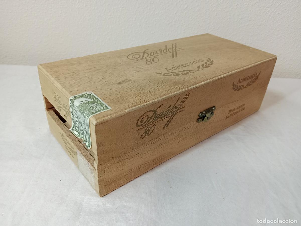 Cajas de Puros: Caja puro Davidoff 80 Aniversario vac&iacute;a a&ntilde;os 80/90