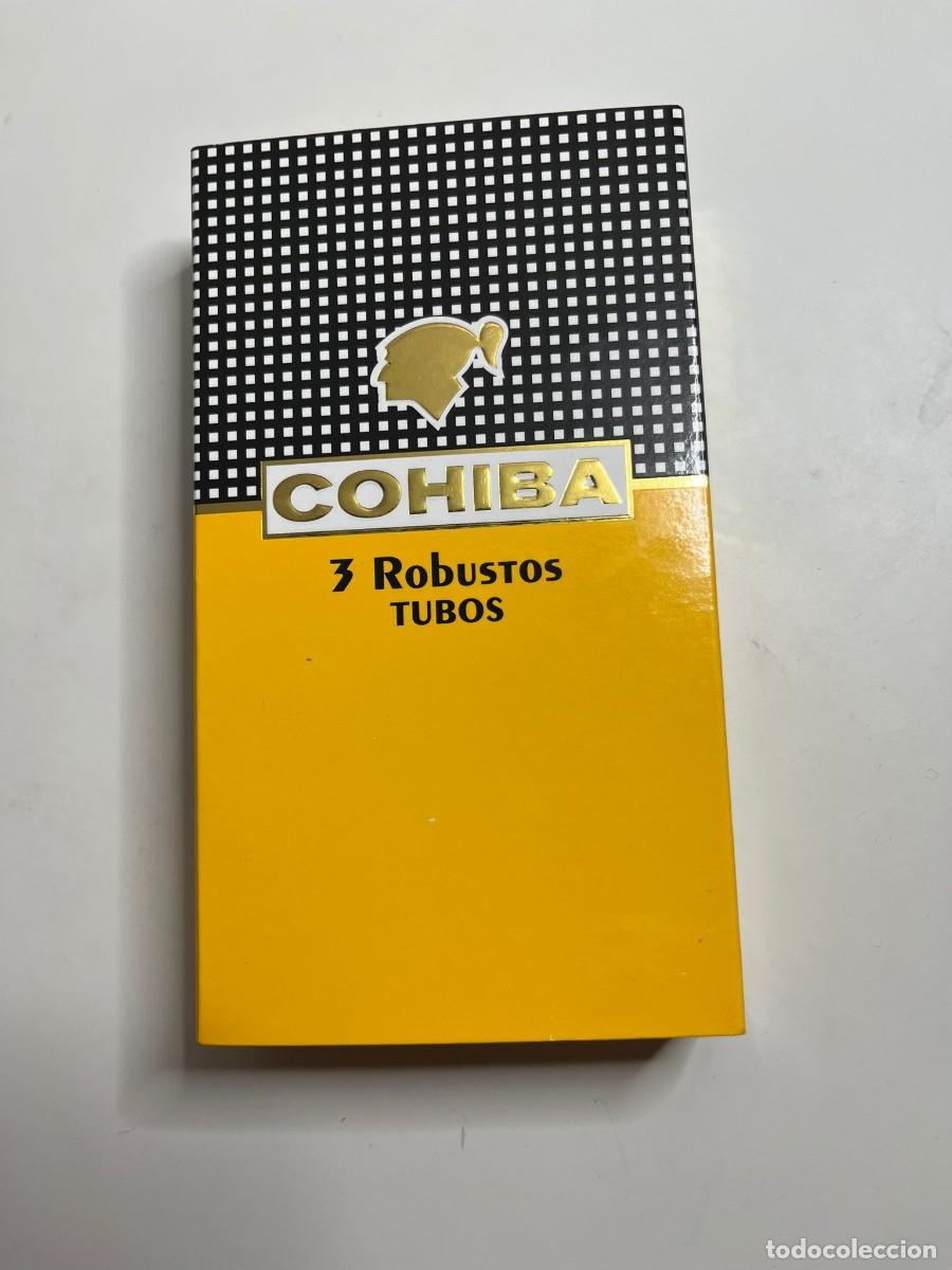 Cajas de Puros: COHIBA 3 Robustos Tubos / Art&iacute;culo de coleccionismo