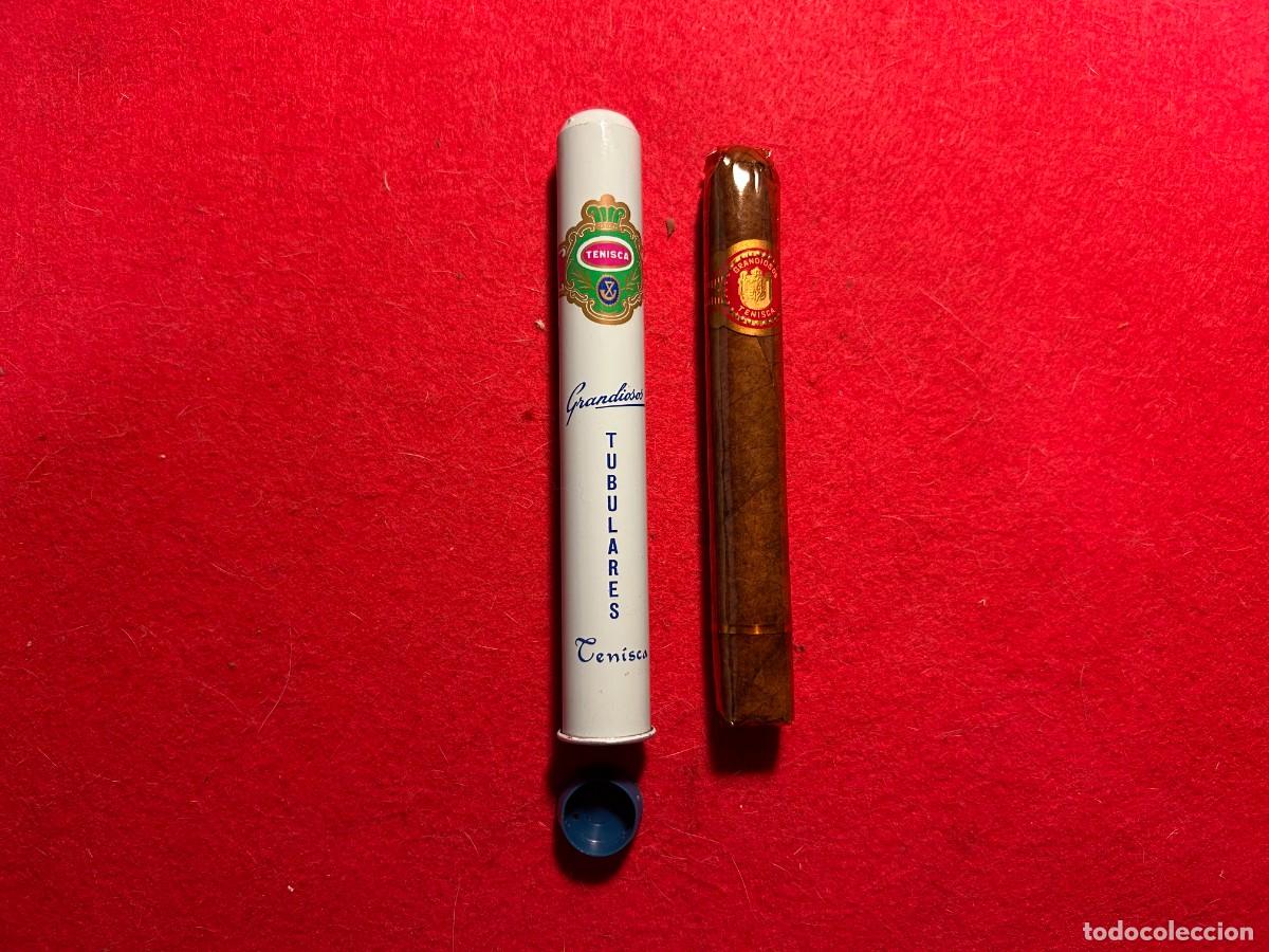 Cajas de Puros: puros, tabaco, Tenisca Grandiosos Tubulares, envase de metal