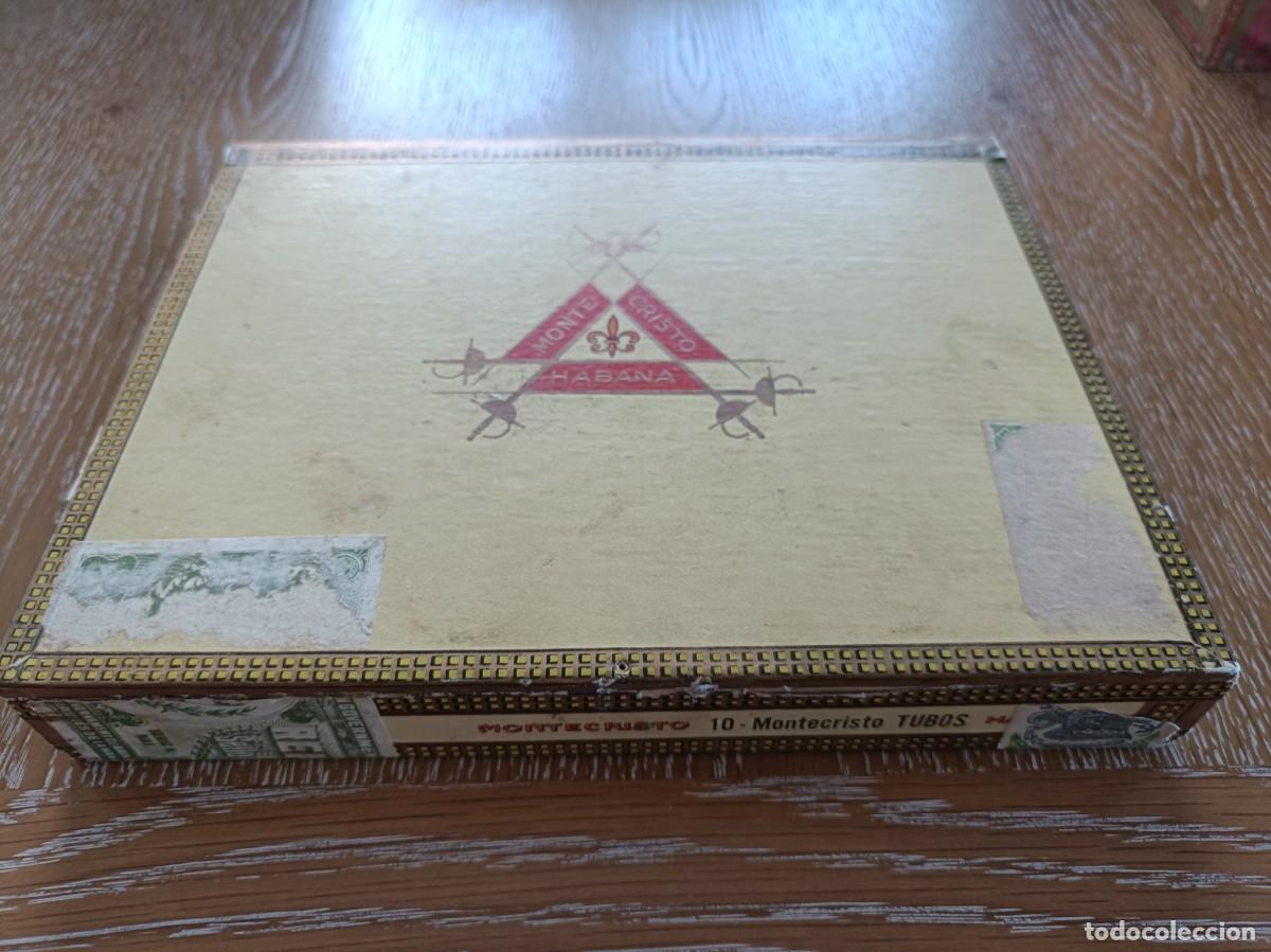 Cajas de Puros: CAJA PUROS VAC&Iacute;A - MONTECRISTO - 10 TUBOS - HABANA CUBA