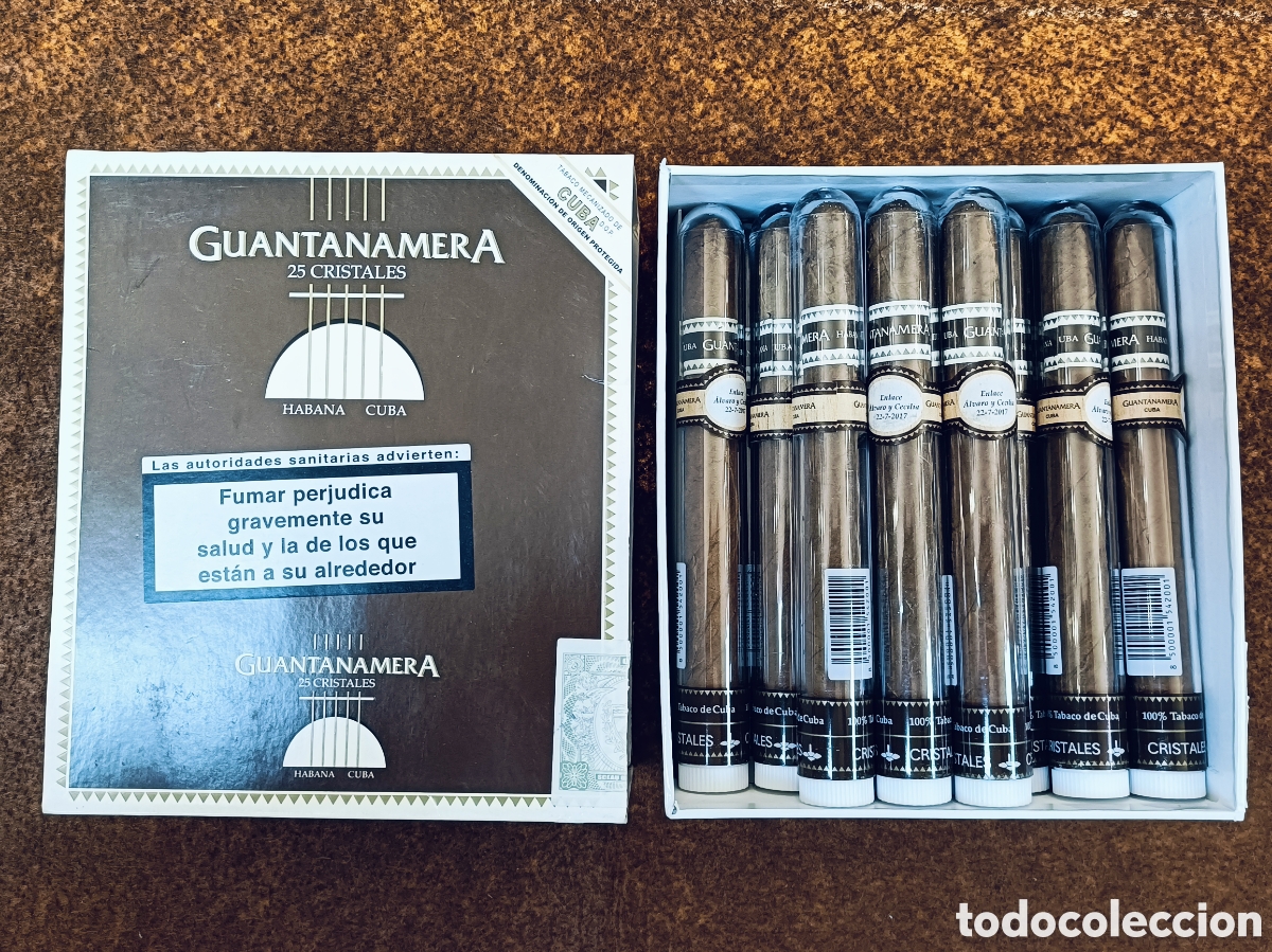 Cajas de Puros: GUANTANAMERA CAJA CON 23 CRISTALES HABANA CUBA HABANOS PUROS.