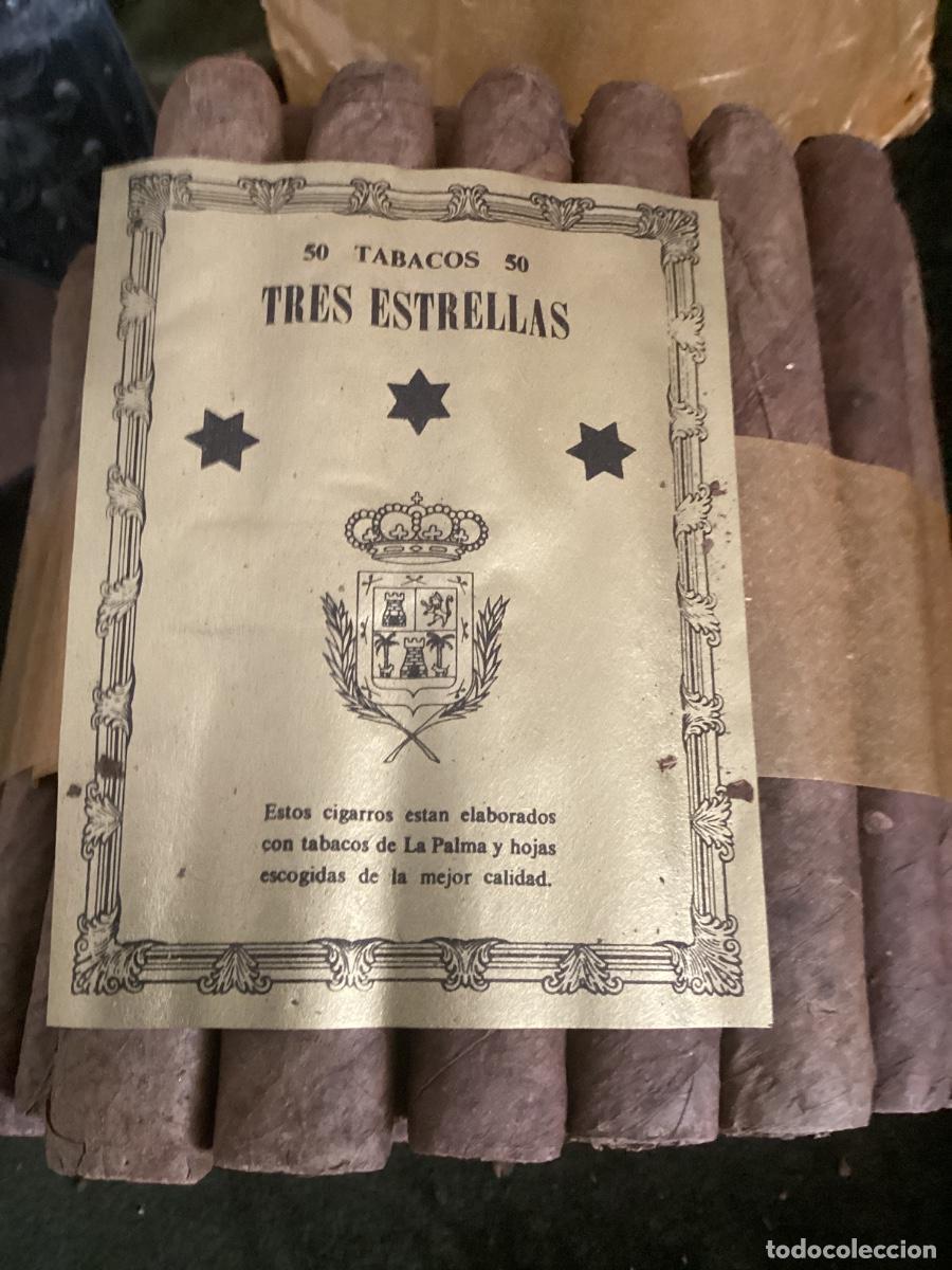 Cajas de Puros: 50 PUROS TABACO TRES ESTRELLAS. LA PALMA.