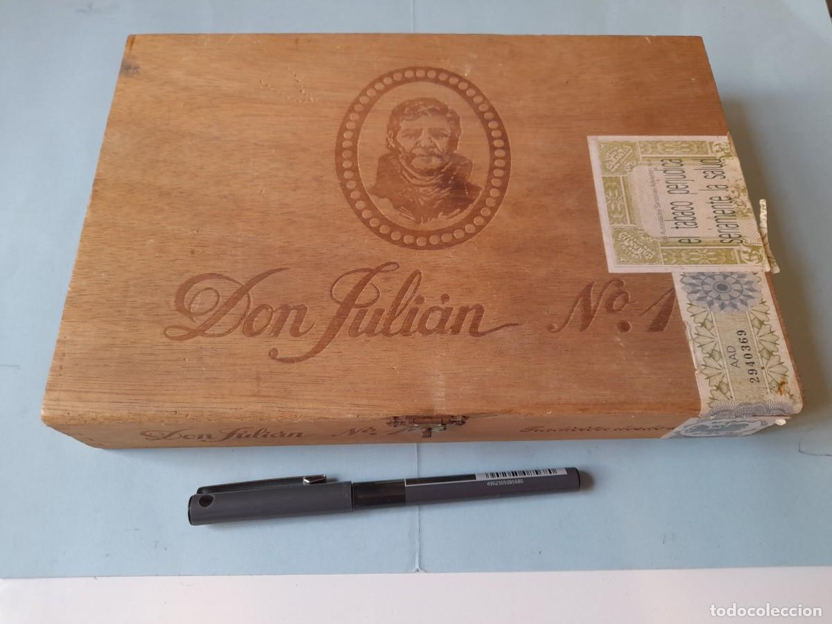 Cajas de Puros: Caja de Puros DON JULI&Aacute;N N&ordm; 1 25 Cigarros LA DALIA CLARO - TELDE. VAC&Iacute;A.