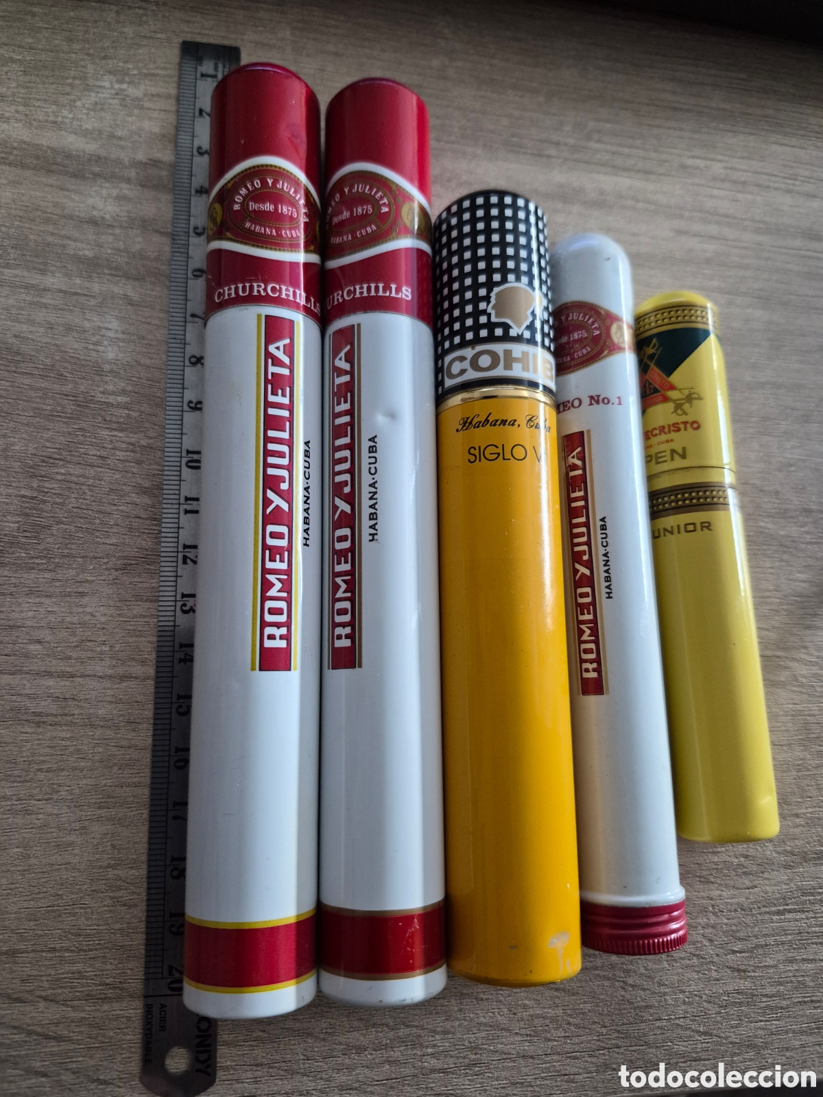 Cajas de Puros: CINCO ROMEO Y JULIETA - COHIBA - MONTECRISTO Tubos Aluminio - CIGARROS PUROS HABANOS EXCELENTES