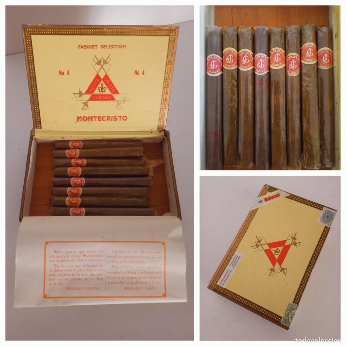 Cajas de Puros: CAJA DE PUROS CUBANOS MONTECRISTO CON 8 PUROS HABANOS DE LA MARCA LA FLOR DE CANO