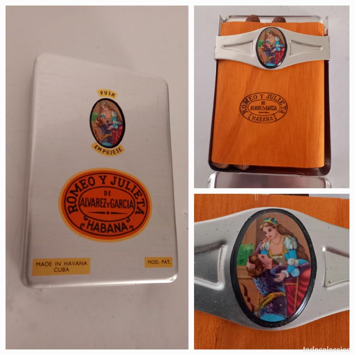 Cajas de Puros: CAJA MET&Aacute;LICA DE PUROS HABANOS DE LA MARCA ROMEO Y JULIETA