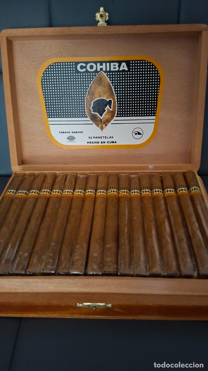 Cajas de Puros: Antigua Caja de puros habanos Cohiba 50 panetelas Full Habana cuba