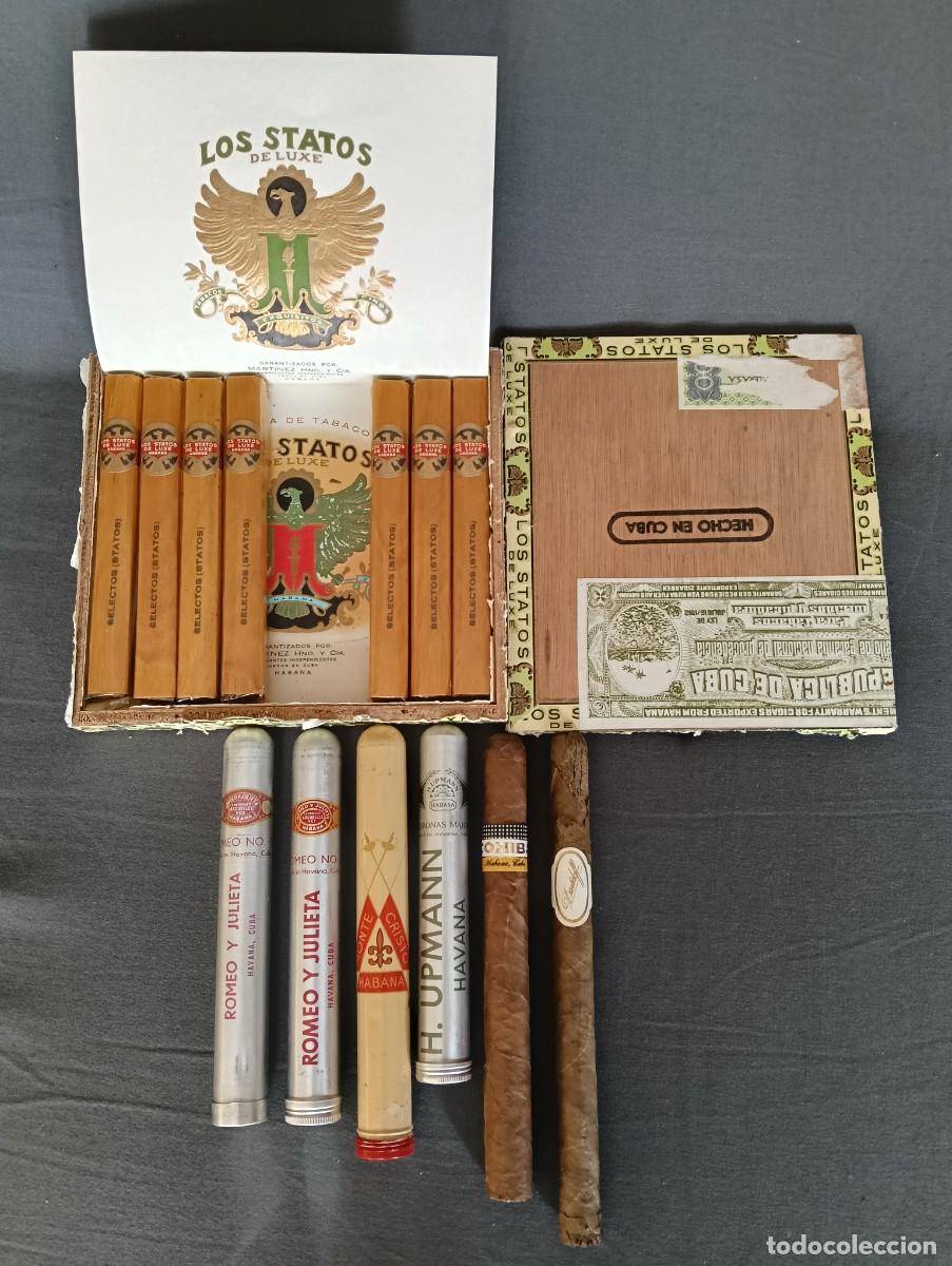 Cajas de Puros: Lote 13 puros Los statos de Luxe, Davidoff, Romeo y Julieta, Coh&iacute;ba, H. Upmann etc. Cuba Habana.