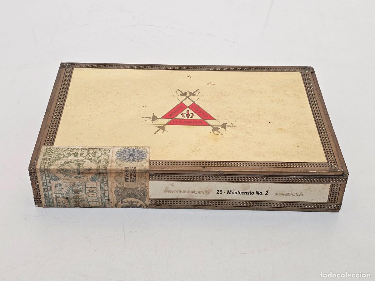 Cajas de Puros: CAJA PURO MONTECRISTO N&ordm; 2, (25 UNIDADES), PRECINTADA, ANTIGUA
