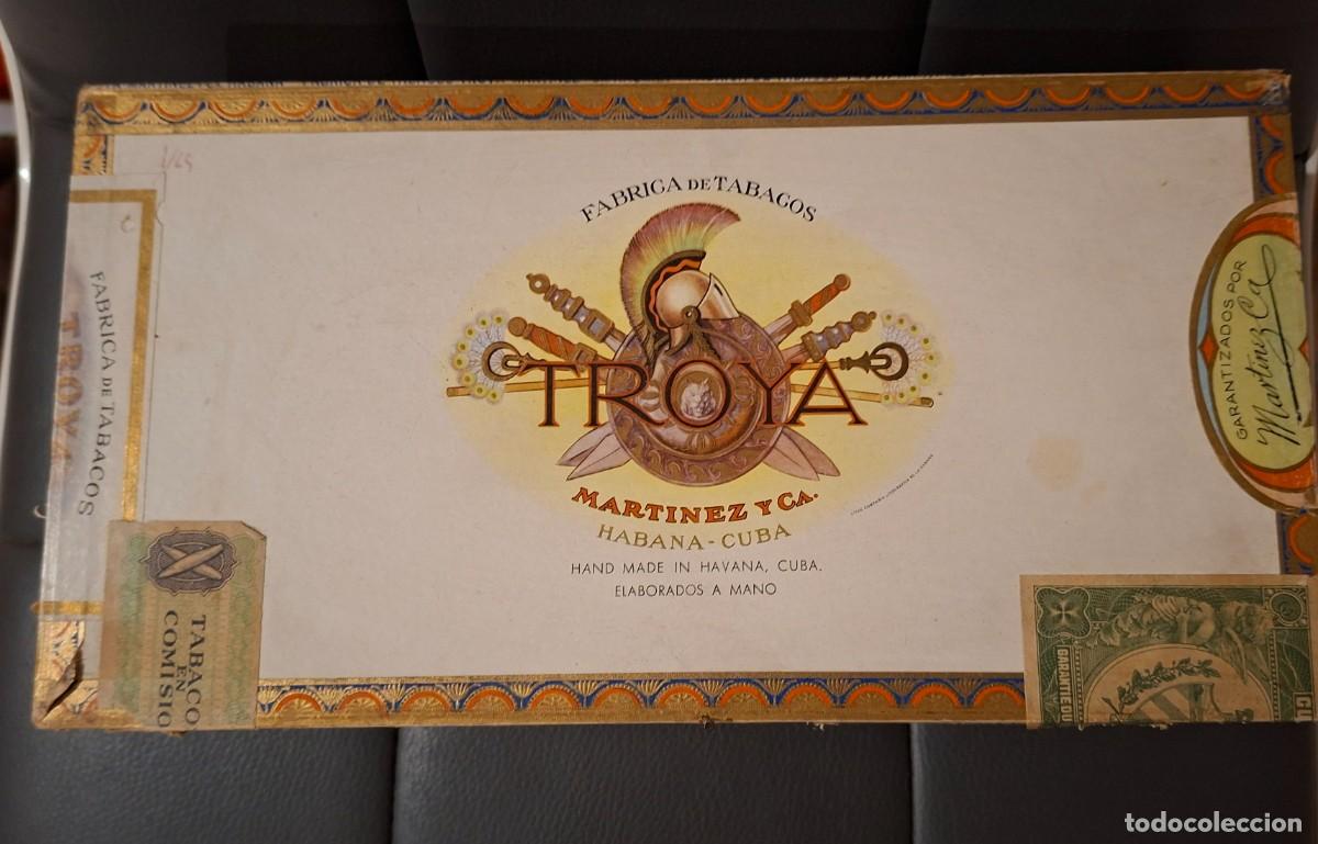 Cajas de puros: Antigua Caja de Puros Habanos Troya 25 Coronas Club Full Hand Made habana cuba