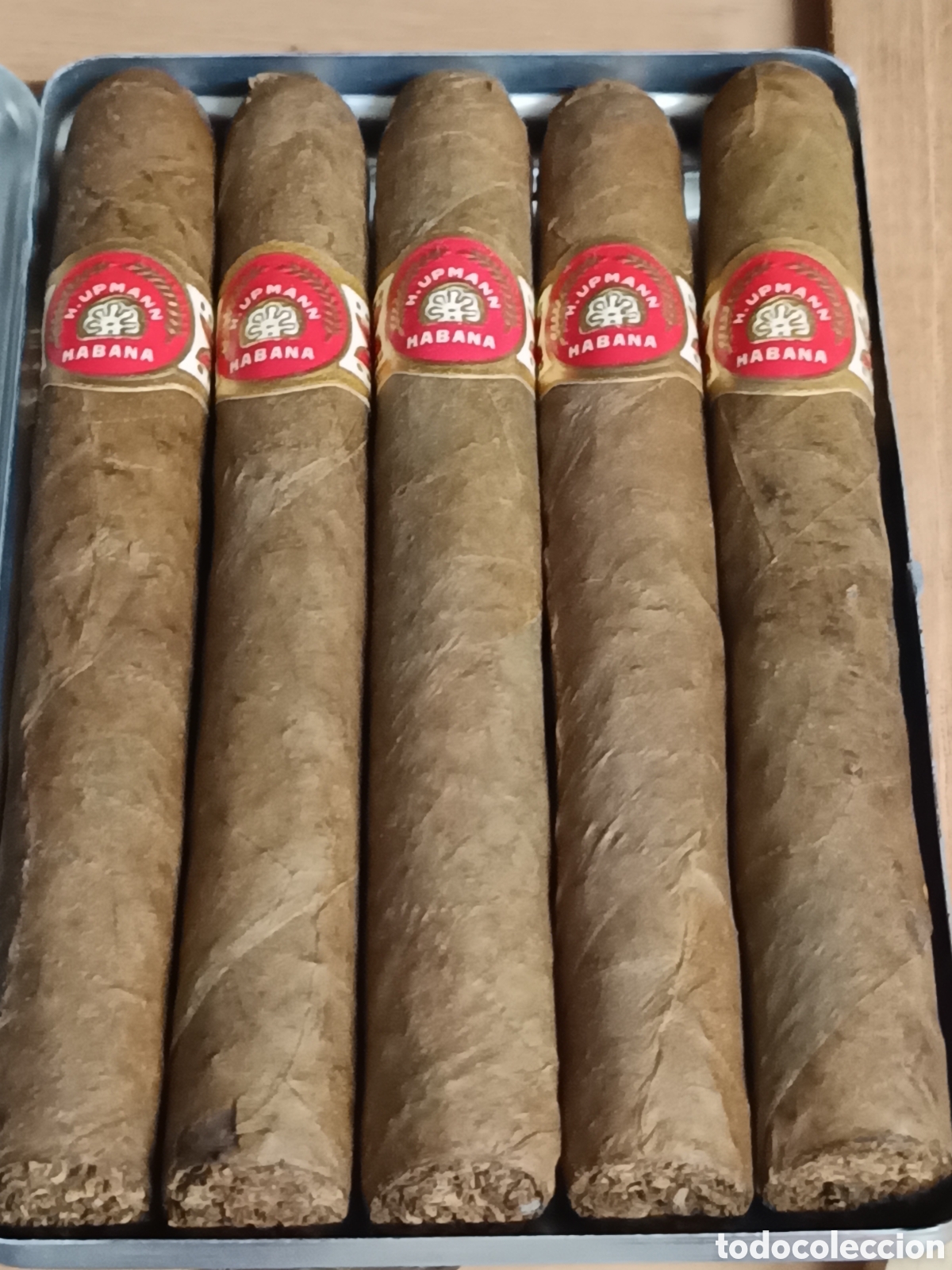 Cajas de puros: Petaca de aluminio de cinco Uds de Upmann - Foto 1