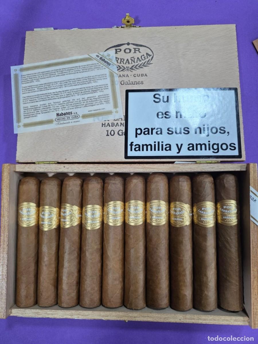Cajas de puros: Caja de puros habanos de 10 cigarros, Por Larra&ntilde;aga 10 Galanes.