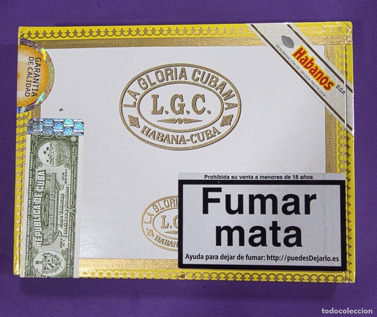 Cajas de puros: Caja de puros habanos de 10 cigarros, La Gloria Cubana 10 Turquinos, precintada.