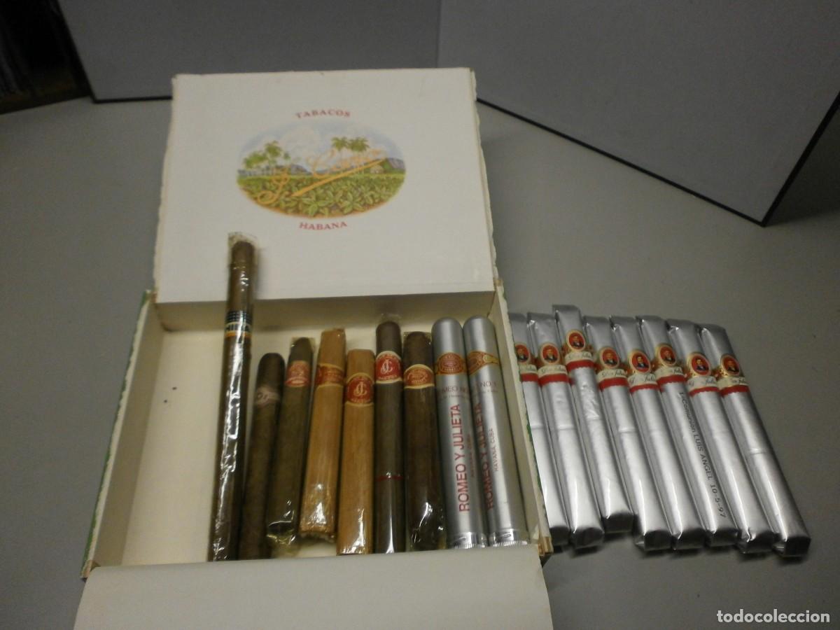 Cajas de puros: caja de puros habanos la flor de cano con puros romeo y julieta partagas cohiba montecristo