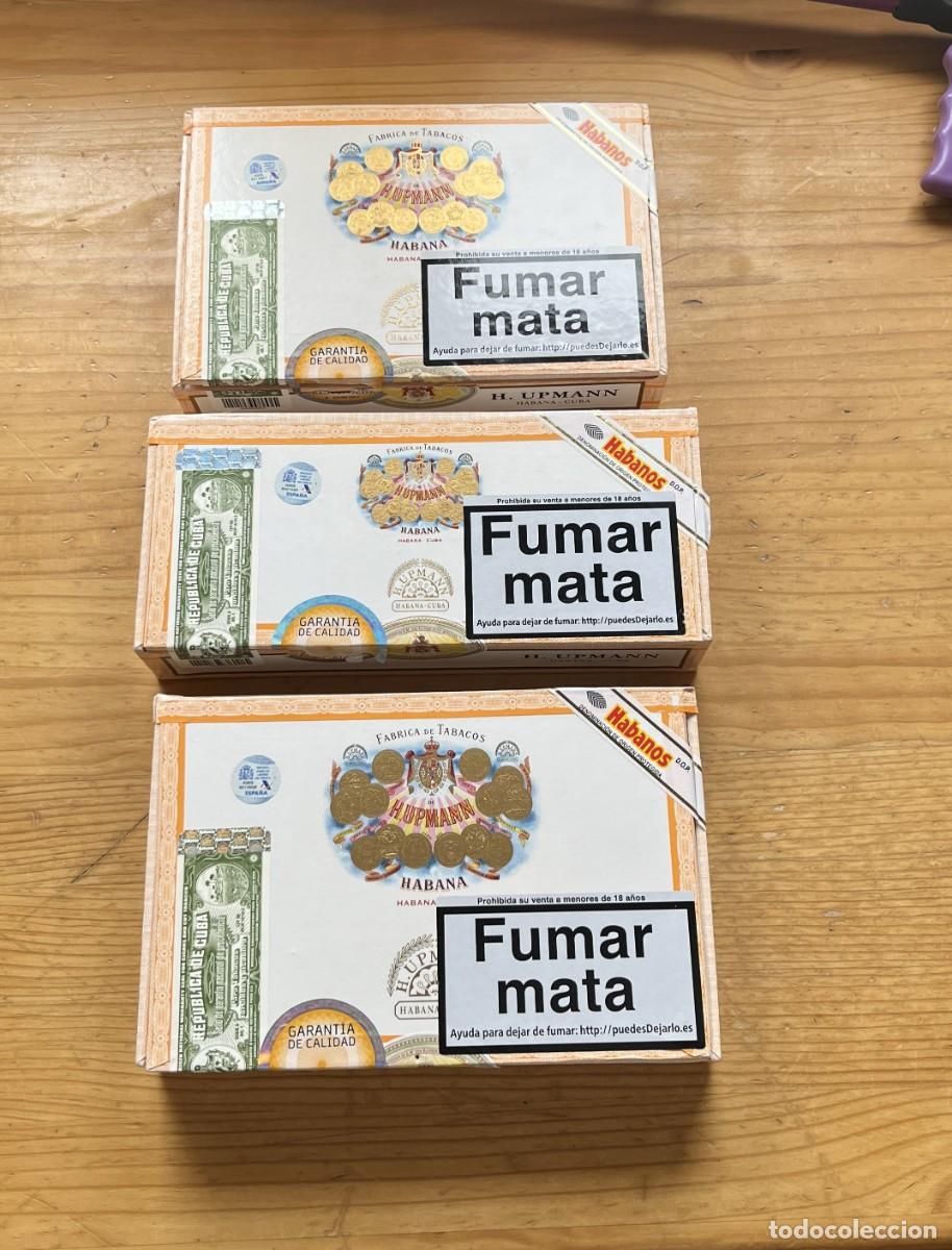 Cajas de puros: 3 Cajas VACIAS, de Puros Habanos H. Upmann