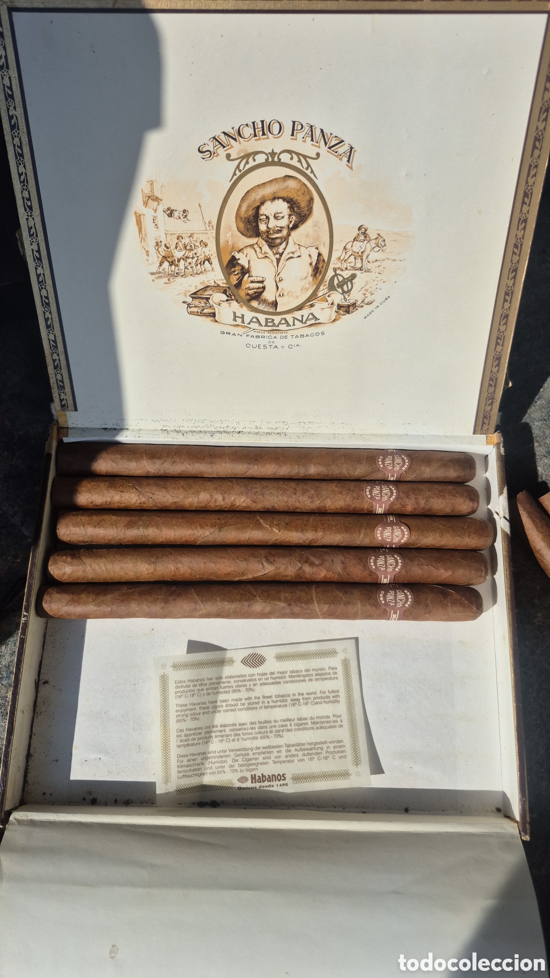 Cajas de puros: CAJA CON 5 SANCHO PANZA