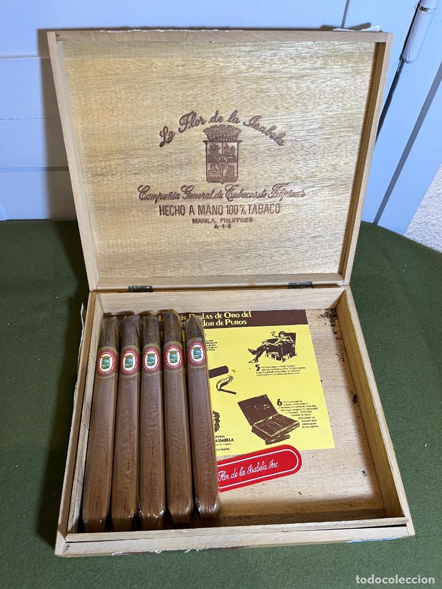 Cajas de puros: Caja de puros La Flor de la Isabela con 5 puros originales &ndash; Compa&ntilde;&iacute;a General de Tabacos de Filipina
