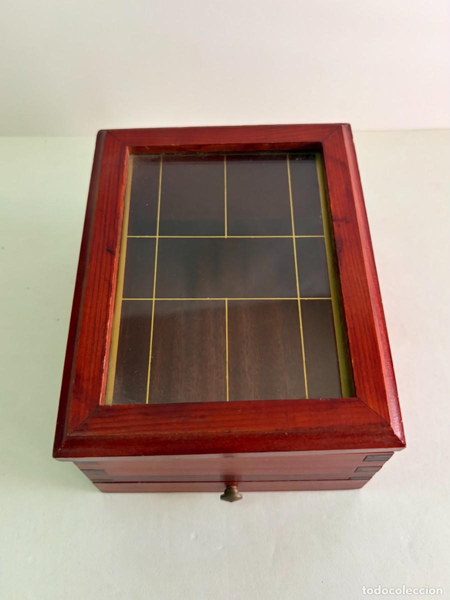 Cajas de puros: Humidor de sobremesa para puros con tapa de cristal y caj&oacute;n inferior &ndash; Madera &ndash;