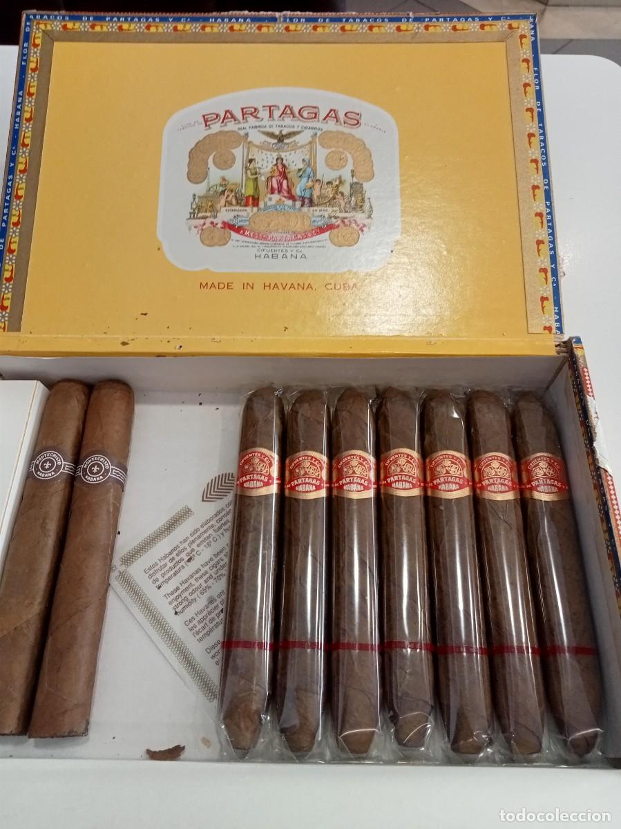 Cajas de puros: PARTAGAS FLOR DE TABACOS HABANA CAJA DE PUROS, CON 7 PUROS PARTAGAS Y 2 MONTE CRISTO