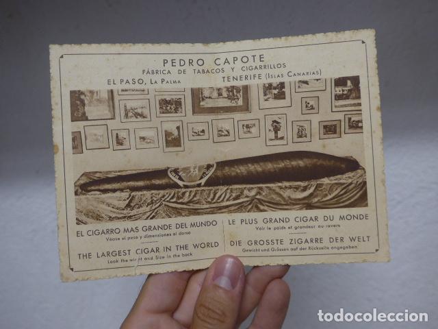 Cajas de puros: Antigua publicidad del Cigarro puro gigante de 1929 de Expo ibero americana, Pedro Capote, Canarias