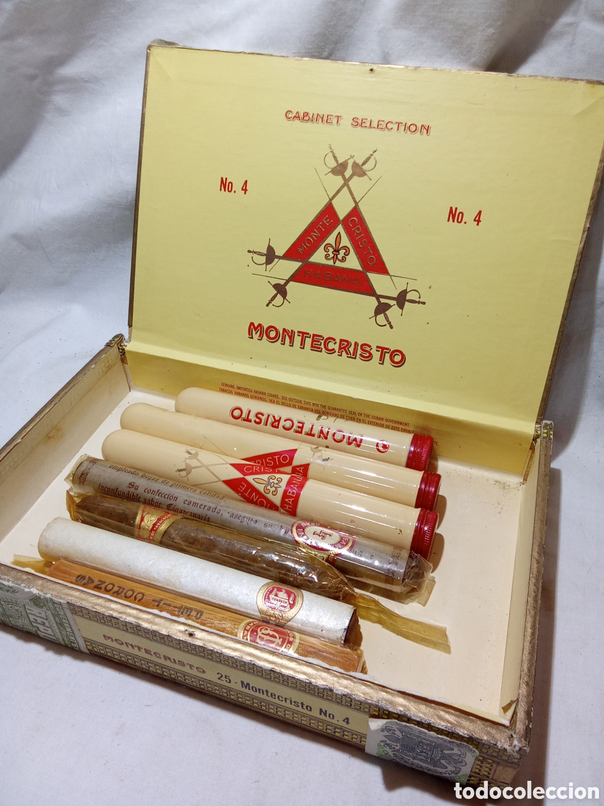 Cajas de puros: LOTE 7 PUROS HABANOS CUBA MONTECRISTO, ROMEO Y JULIETA, FLOR DE CANO, FONSECA, LA FAMA, EN CAJA