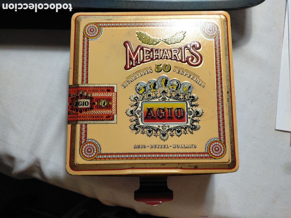 Cajas de puros: AGIO MEHARI'S - CAJA DE LATA CON 26 CIGARRILLOS ESPECIALES - MADE IN HOLLAND.