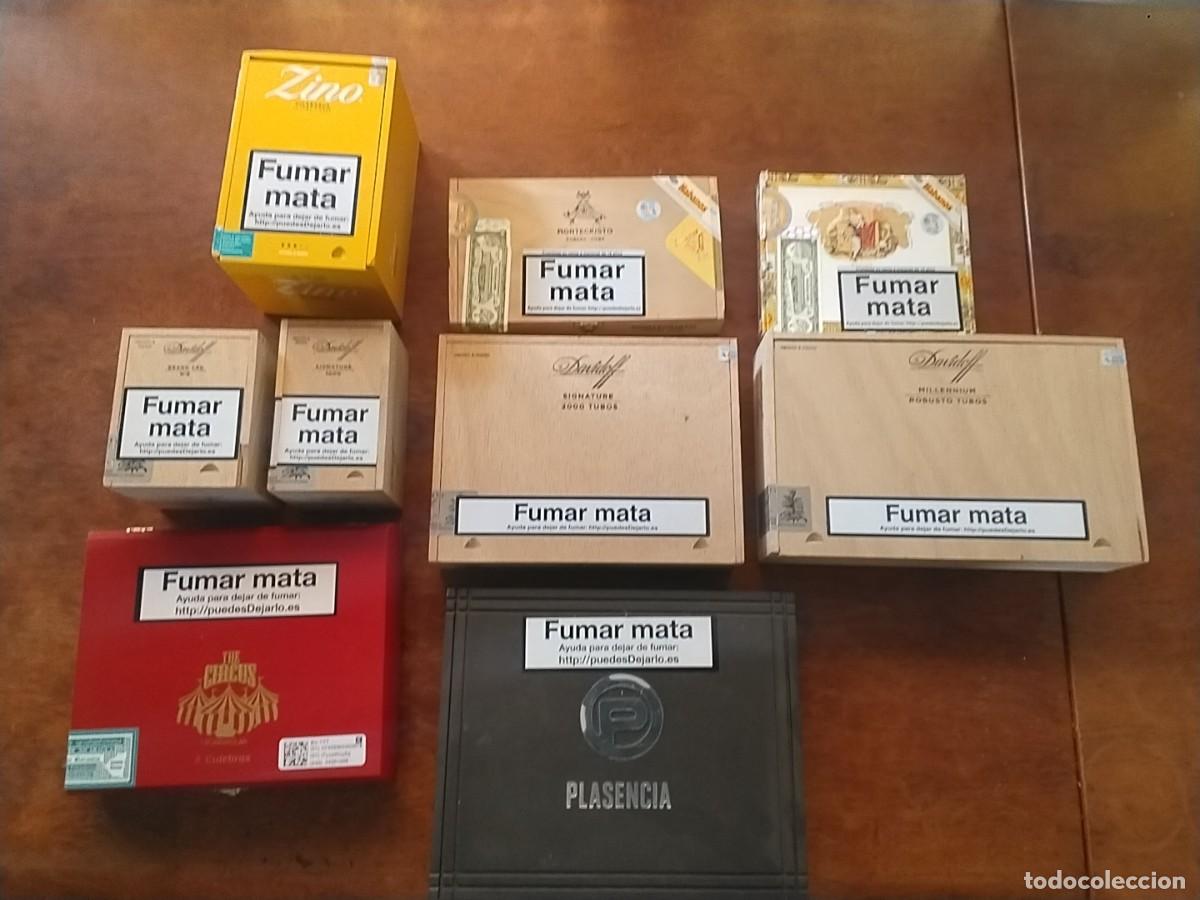 Cajas de puros: LOTE 9 CAJAS CIGARROS PUROS DAVIDOFF MONTECRISTO ROMEO Y JULIETA ZINO PLASENCIA THE CIRCUS
