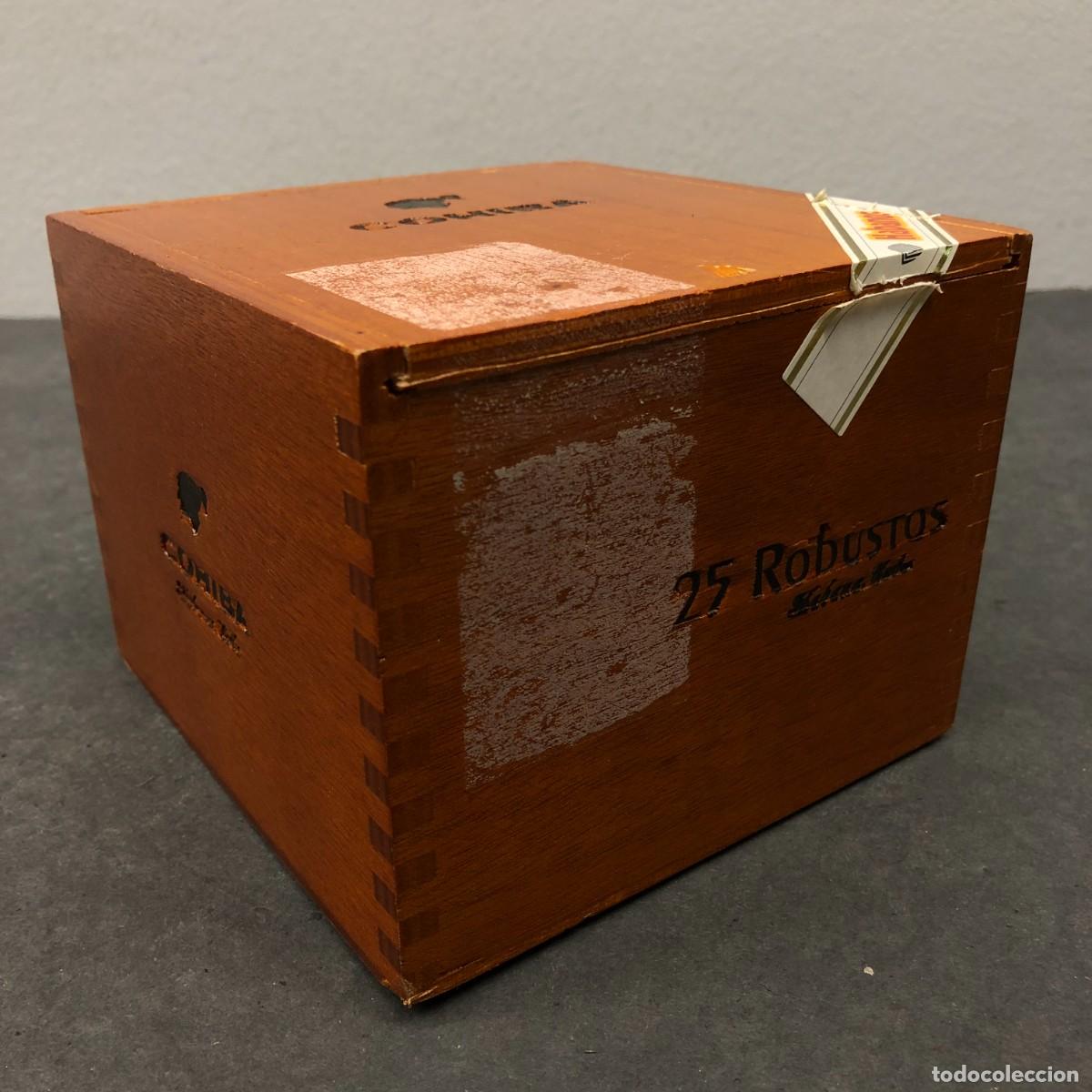 Cajas de puros: ANTIGUA CAJA DE PUROS DE MADERA - COHIBA - HABANOS - HECHO EN CUBA - 10,5 X 13,5 X 14 CM / 450