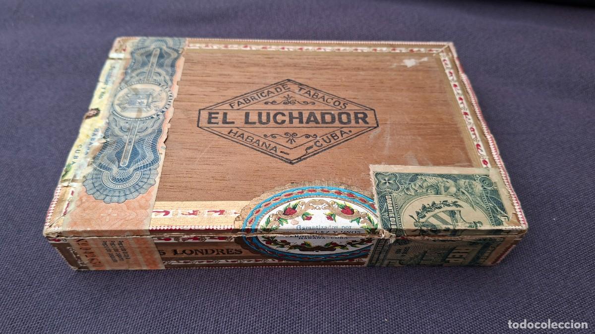 Cajas de puros: Cuban cigar Box El Luchador 25 Londres Habana cuba Pre Embargo