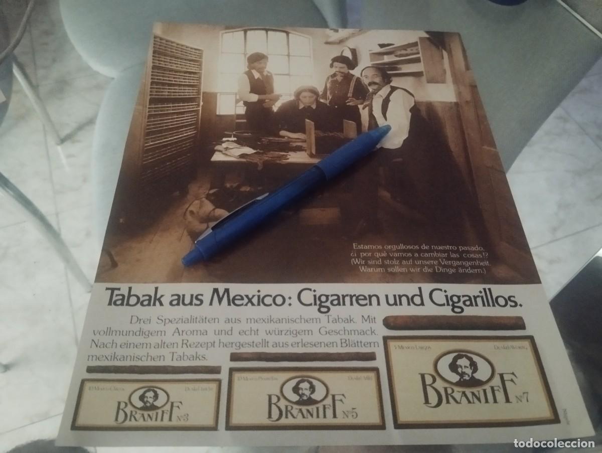 Zigarrenkisten: PUROS M&Eacute;XICO BRANIFF CLIPPING ANUNCIO PUBLICIDAD REVISTA ALEM&Aacute;N 1978