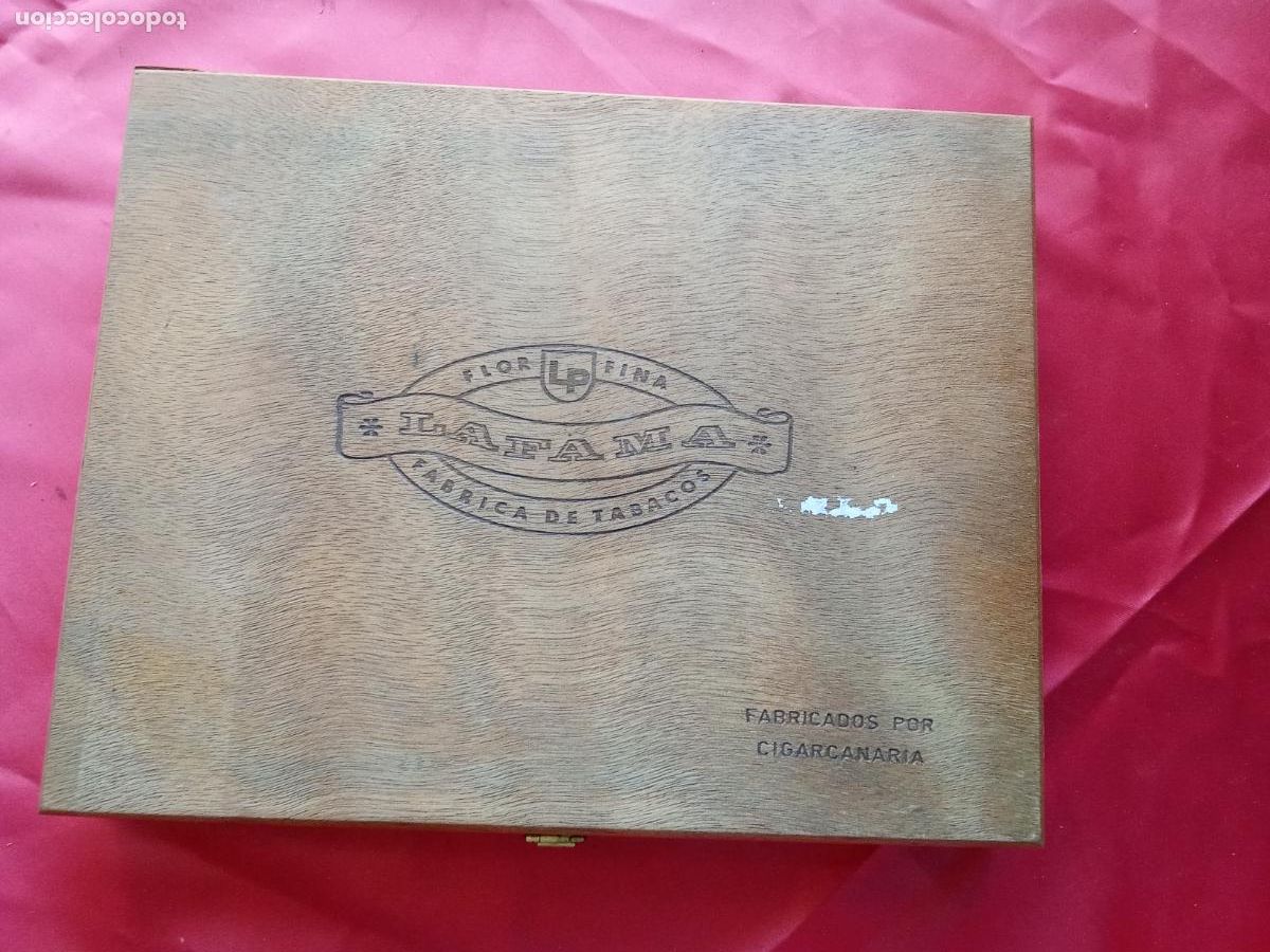 Cigar Boxes: Caja puros la Fama Cigarcanaria grabado a fuego. Caja O