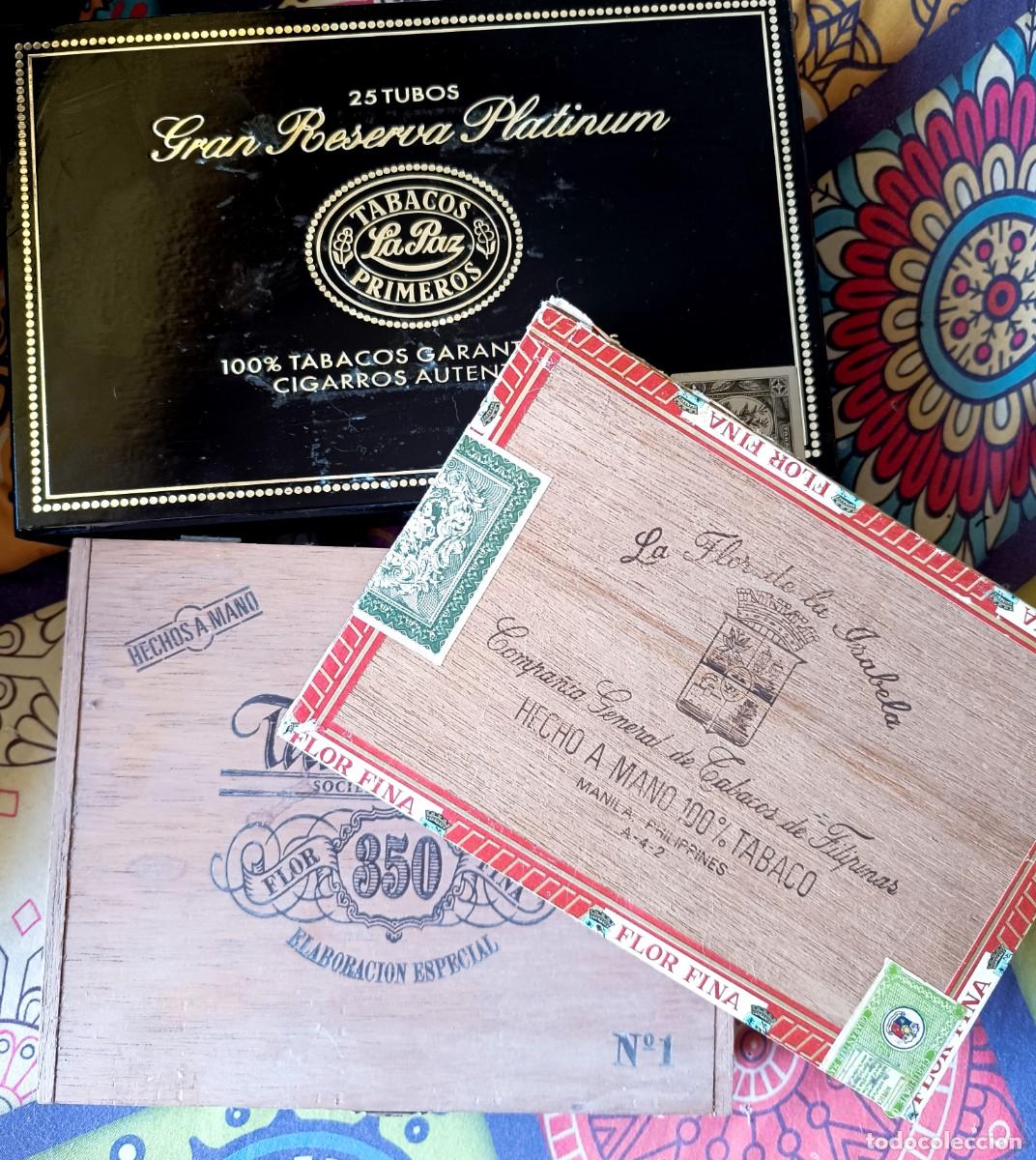 Cajas de puros: 3 cajas de puros. Gran reserva platinum. La flor de la isabela