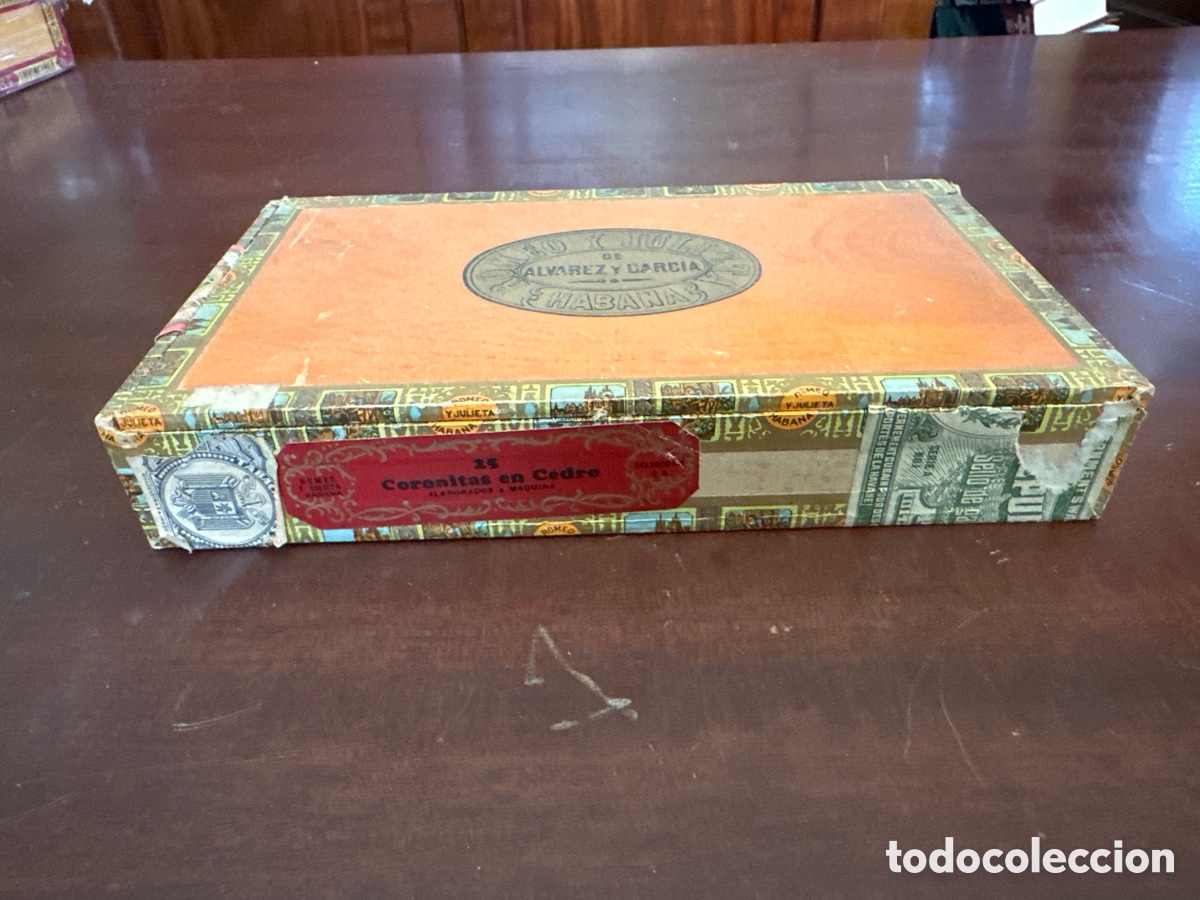 Bo&icirc;tes de Cigares: CAJA VAC&Iacute;A PUROS HABANOS ROMEO Y JULIETA 25 CORONITAS EN CEDRO. ANTIGUA