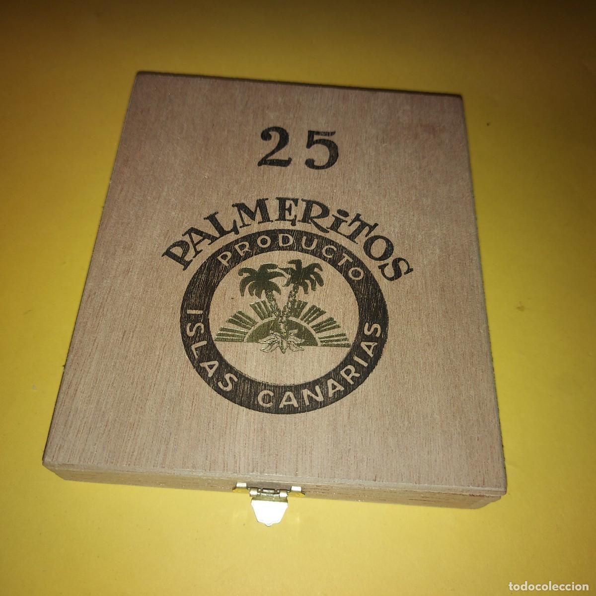 Cajas de puros: CAJA MADERA DE PUROS PALMERITAS DE LAS ISLAS CANARIAS,
