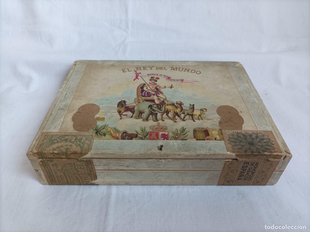 Zigarrenkisten: ANTIGUA CAJA DE PUROS EL REY DEL MUNDO. CON 13 PUROS DEMI TASSE. CUBA. HABANA