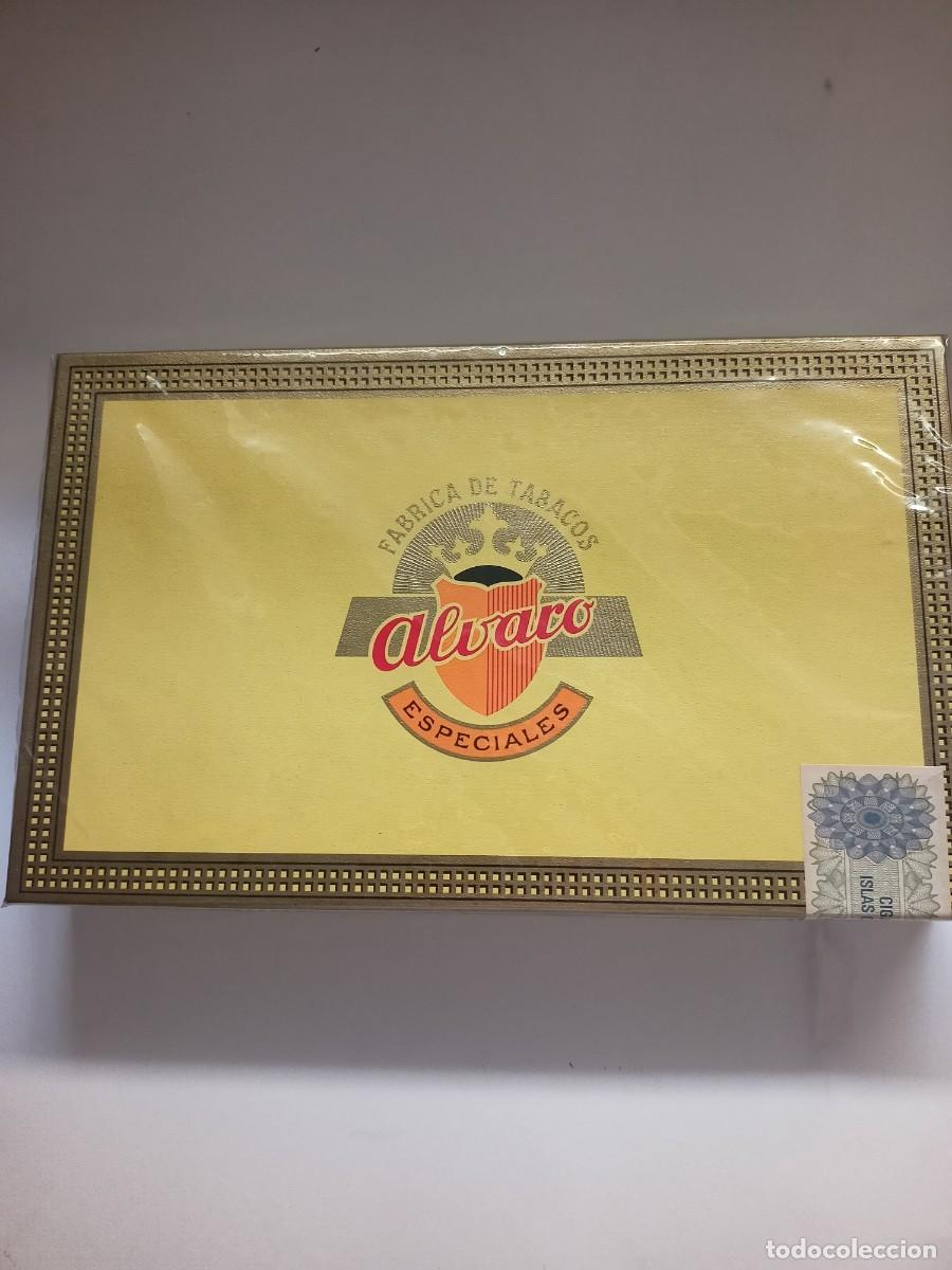 Cajas de puros: CAJA DE PUROS &rdquo; FABRICA DE TABACOS ALVARO&rdquo; ESPECIALES SIN DESPRECINTAR