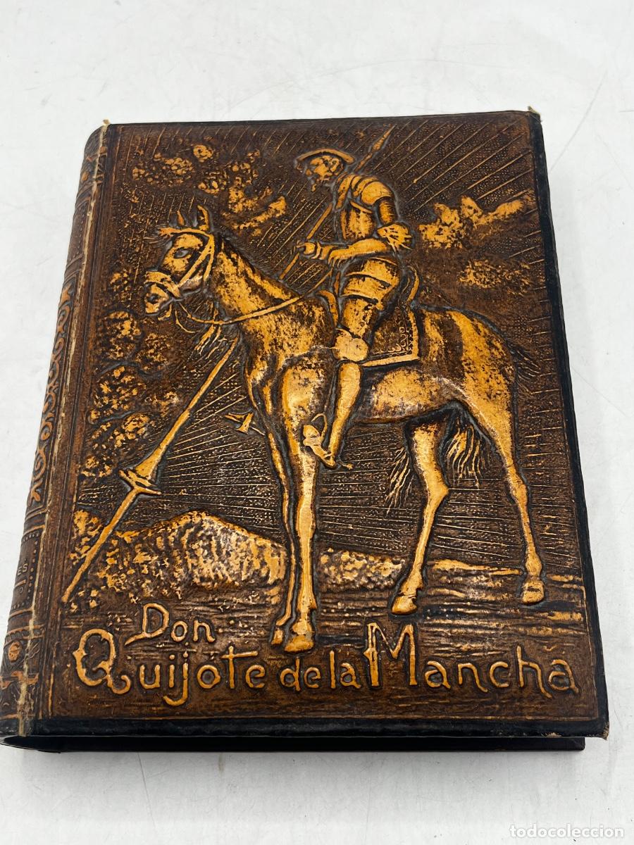 Cajas de puros: CAJA PUROS. CUERO REPUJADO. DON QUIJOTE DE LA MANCHA. CERVANTES.