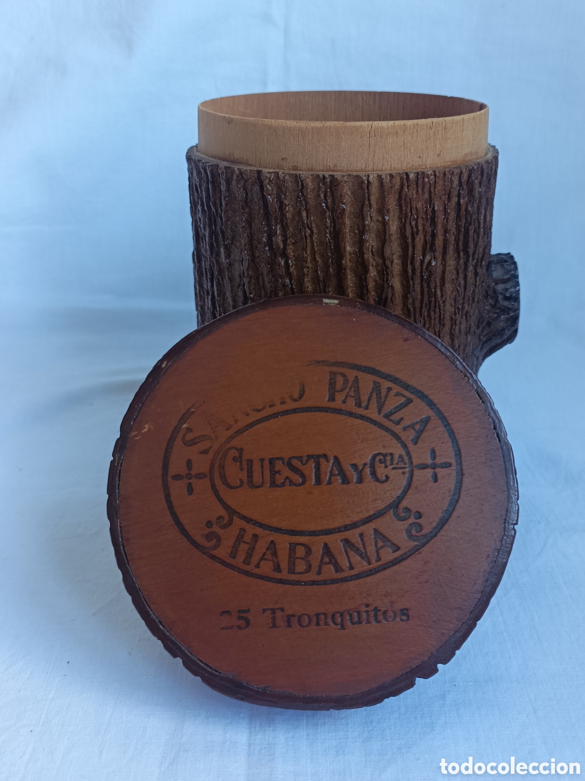 Zigarrenkisten: Antigua caja de puros SANCHO PANZA. 25 Tronquitos. HABANA. CUBA. CUESTA Y CIA.