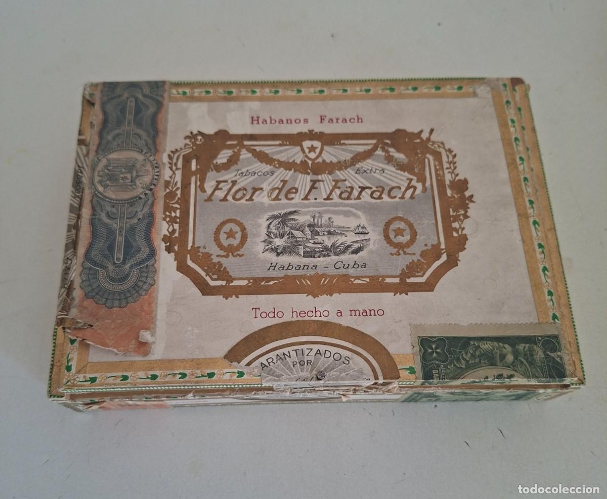 Cajas de puros: CAJA PUROS FLOR DE F. FARACH LLENA DE CIENTOS DE CIGARRILLOS ANTIGUOS, DESCATALOGADOS, BODAS, RAROS.