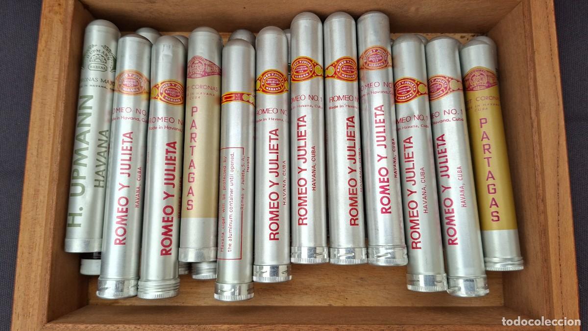 Cajas de puros: Caja con 24 puros habanos en tubos de Aluminio Habana cuba