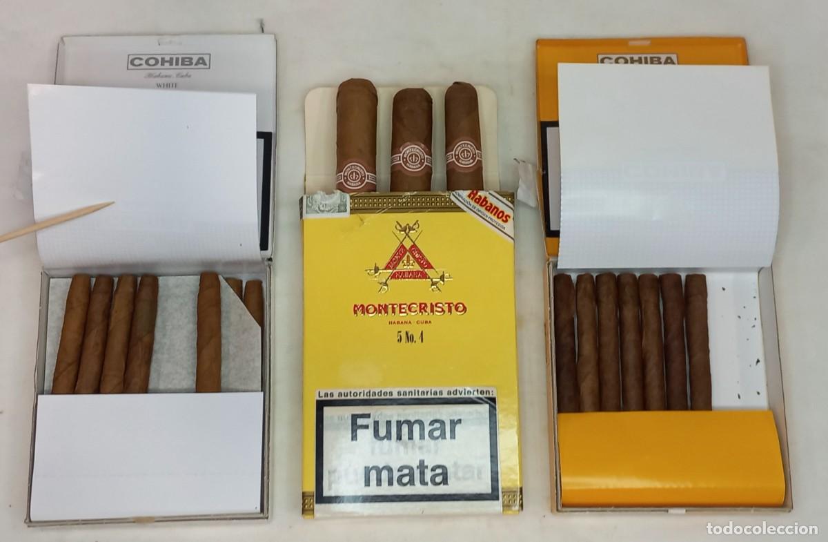 Cajas de puros: CAJETILLAS DE PUROS HABANOS - MONTECRISTO No 4 , COHIBA CLUB 20