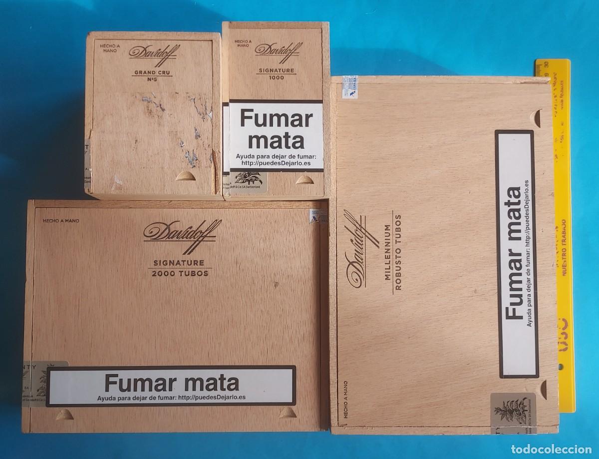Cajas de puros: LOTE 4 CAJAS DE MADERA PUROS DAVIDOFF - Foto 3