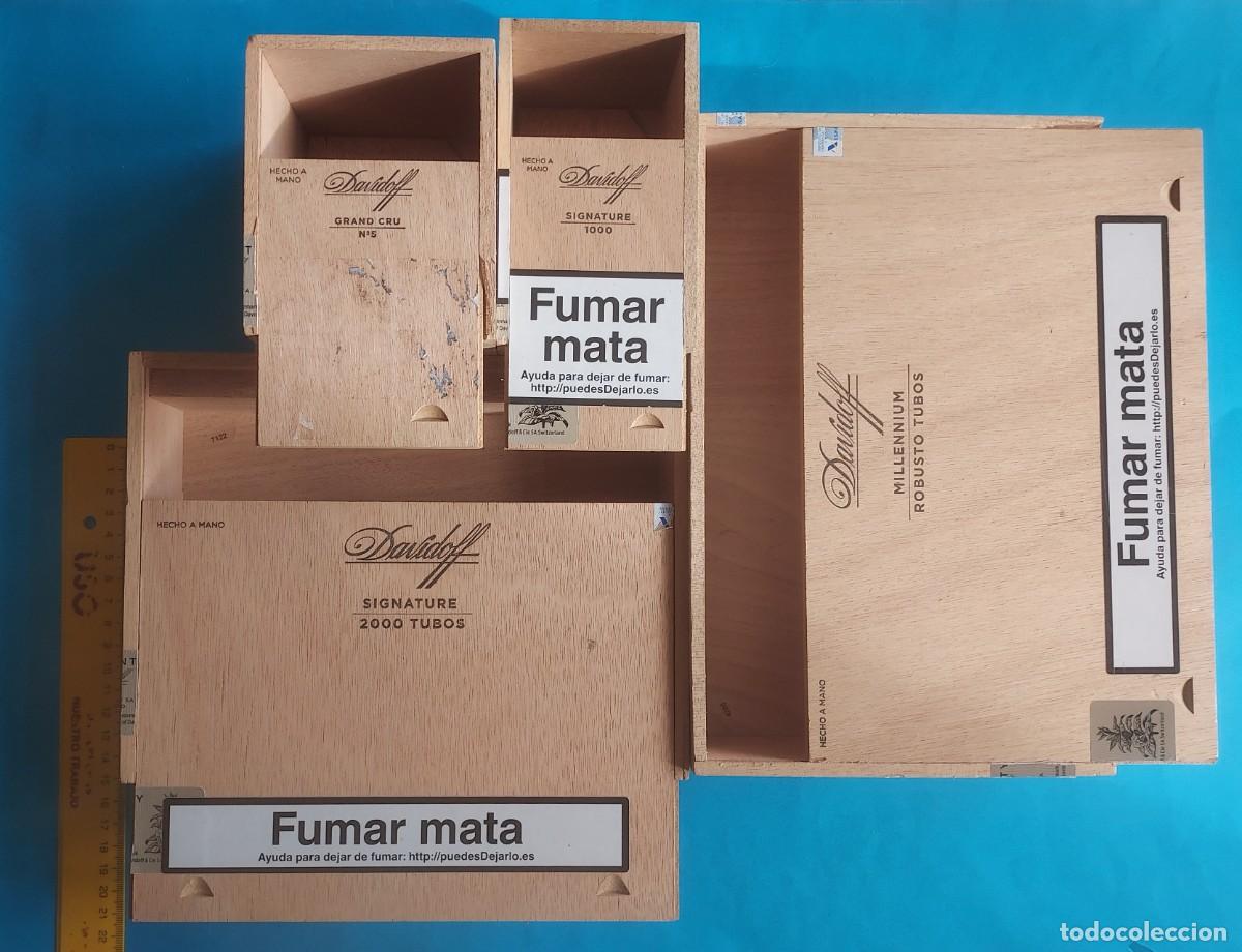 Cajas de puros: LOTE 4 CAJAS DE MADERA PUROS DAVIDOFF - Foto 4