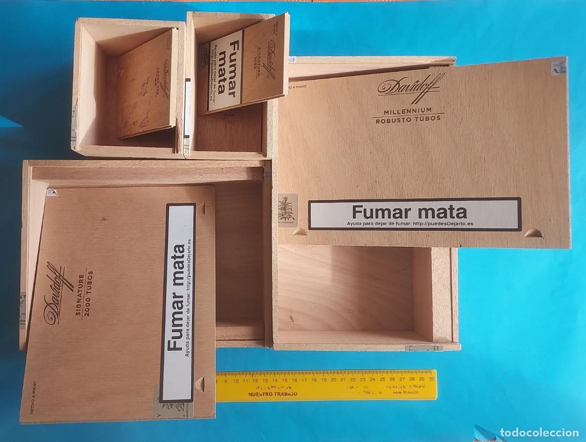 Cajas de puros: LOTE 4 CAJAS DE MADERA PUROS DAVIDOFF - Foto 5