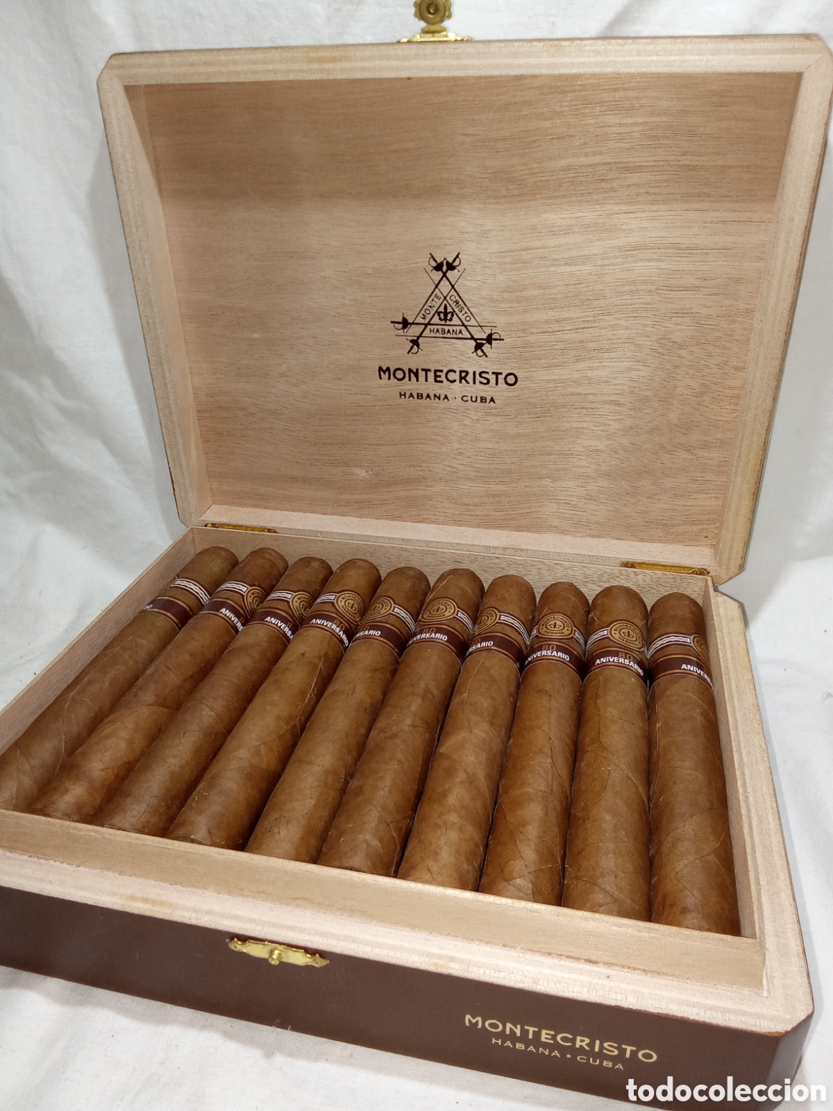 Cigar Boxes: CAJA DE 20 PUROS HABANOS MONTECRISTO 80 ANIVERSARIO EN CAJA