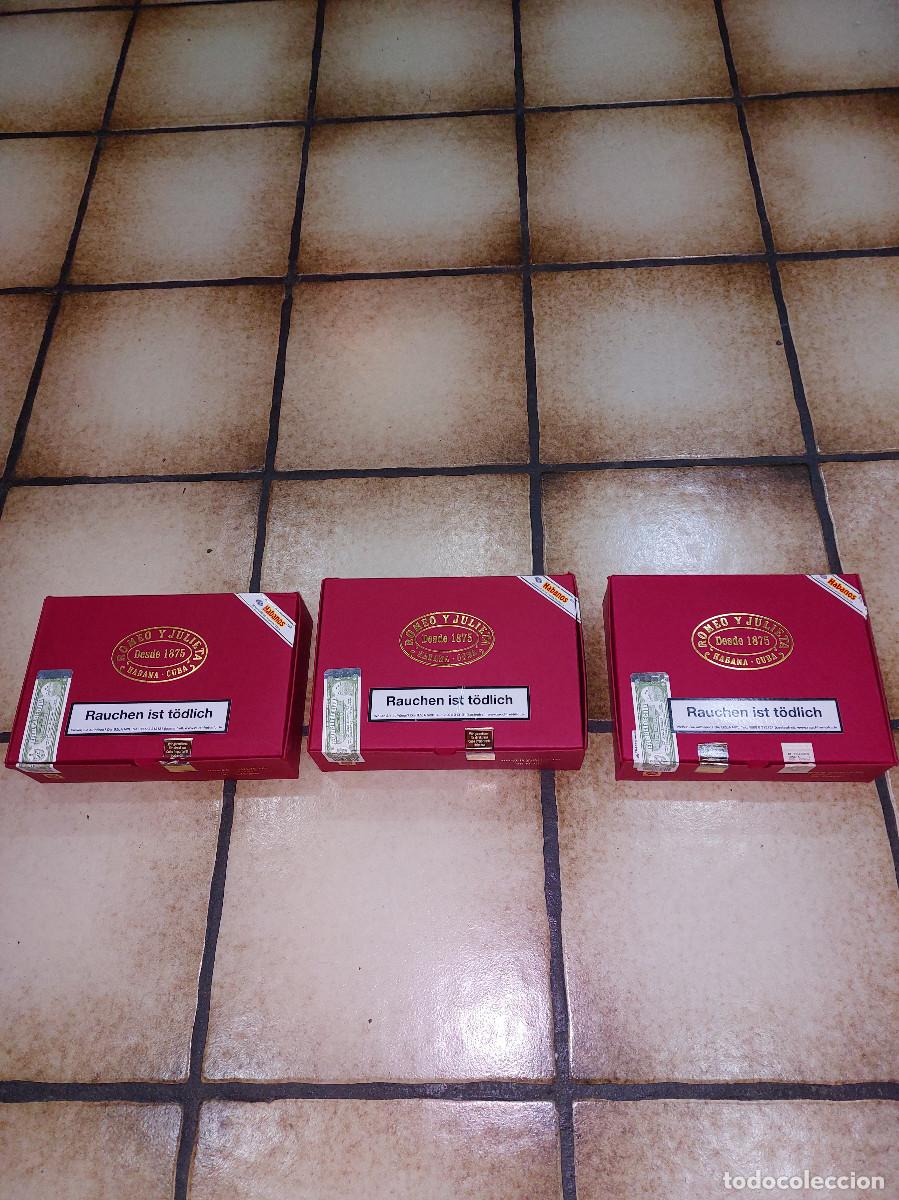 Cajas de puros: 3 cajas originales sin Tabaco Romeo y Julieta linea de oro perfecto estado