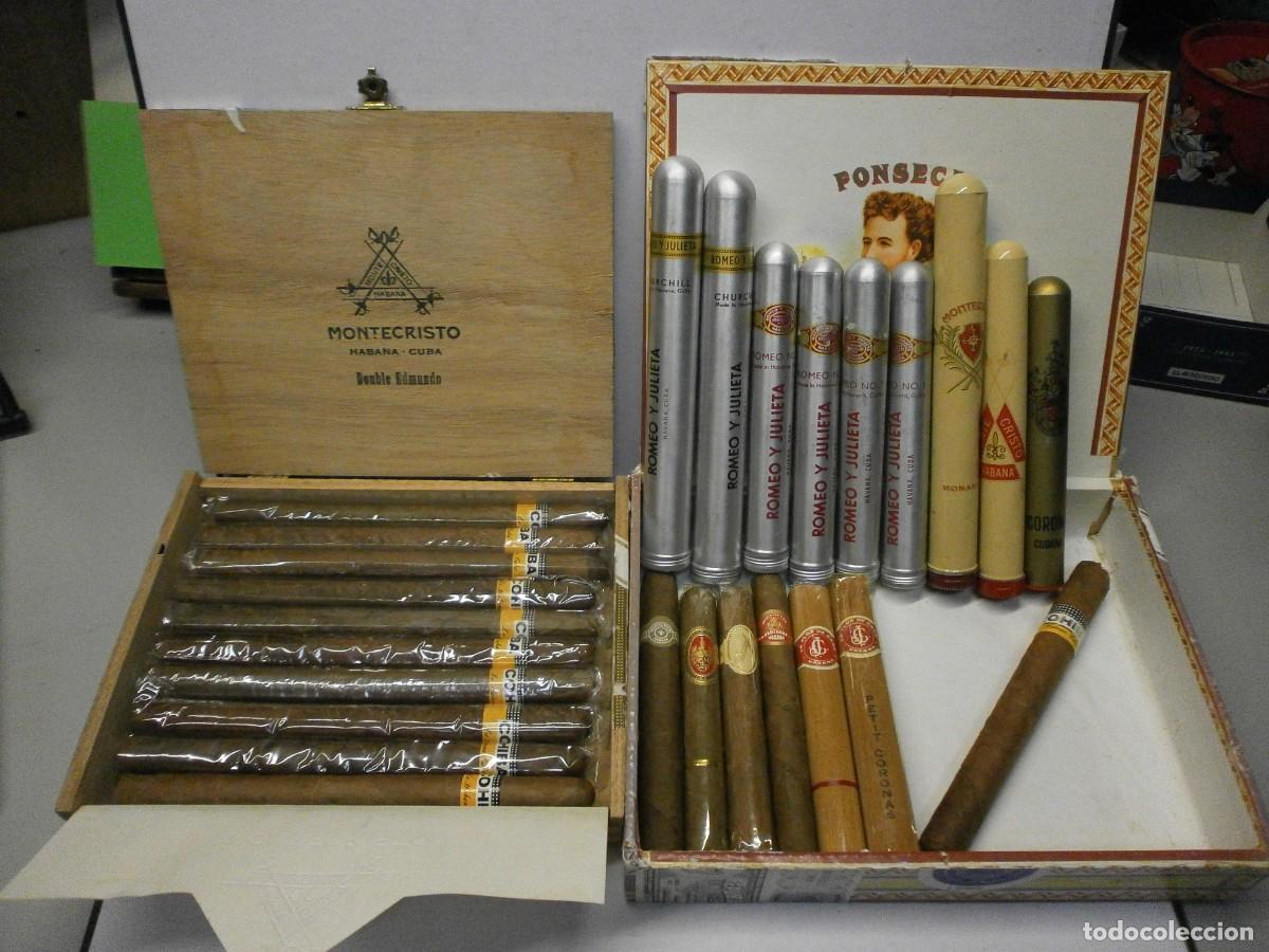 Cajas de puros: lote de 25 puros habanos cohiba romeo y julieta churchill davidoff cano partagas
